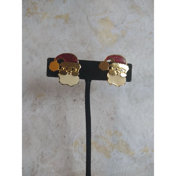 Vintage Santa NP Signed Clip On Stud Earrings Estate Jewelry - Picture 7 of 9